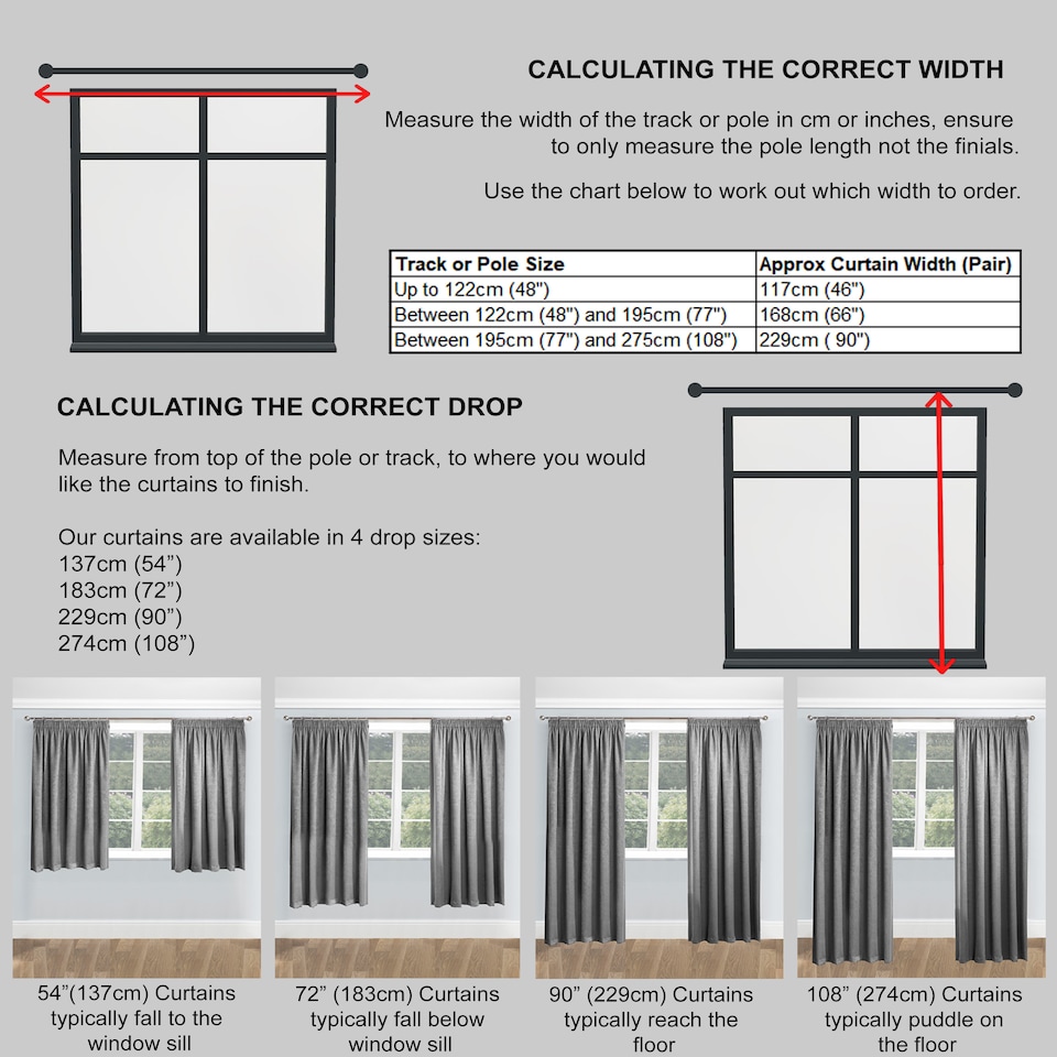 image 1 of Enhanced Living Vogue Black 90 x 90 inch (229x229cm) Eyelet Thermal Noise reducing Dim Out Curtains (PAIR)