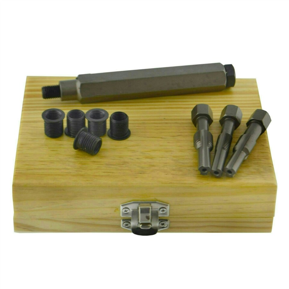 image 1 of Glow Plug Cylinder Head Metric Thread Repair Restorer Tap Kit M8 x 1.0mm