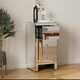image 2 of Large 2 Drawer Mirrored Bedside Table with Crystal Handles