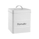 image 1 of Harbour Housewares Vintage Metal Kitchen Biscuit Tin - White