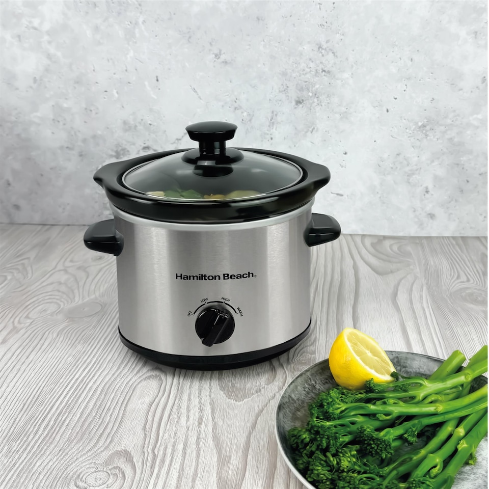 image 1 of Hamilton Beach 'The Mighty Mini' 1.8L Silver Slow Cooker