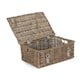 image 1 of Wicker Antique Wash Unlined 35cm Empty Hamper Basket Brown | Brown | One Size