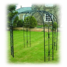 Buckingham 4 Way Gazebo (Including Ground Spikes) Bare Metal - Ready to Rust - Steel - L167.6 x W167.6 x H238.8 cm
