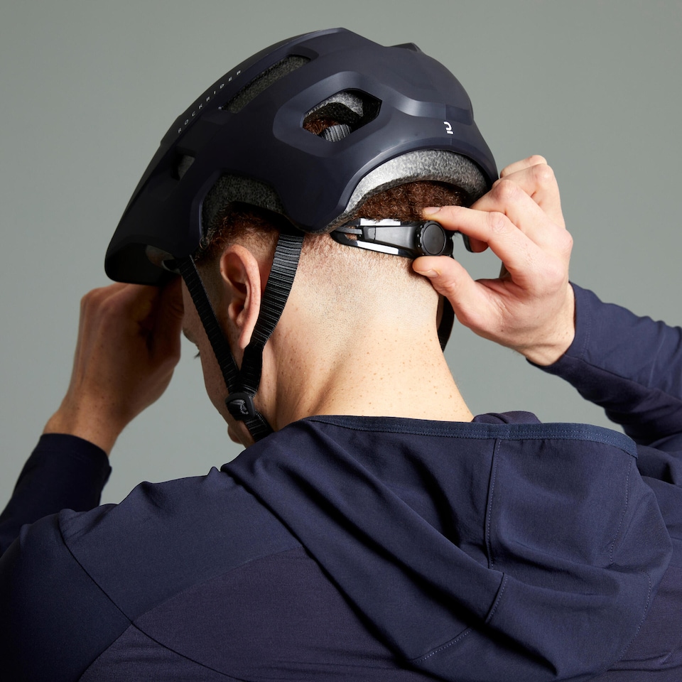 image 1 of Decathlon EXPL 100 Mountain Bike Helmet , Blue.  59 - 62cm
