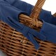 image 4 of Double Steamed Oval Shopping Basket with Lining Blue | Navy Blue | One Size