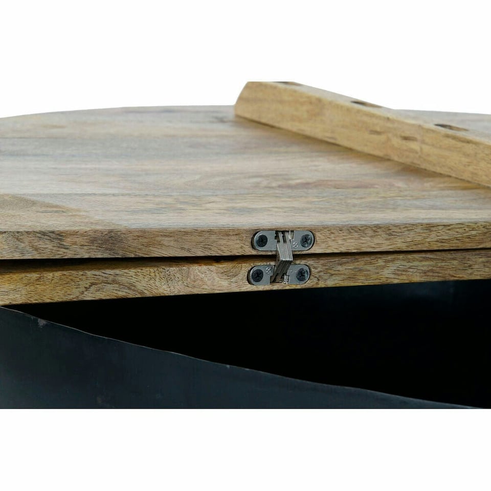 image 1 of Side table DKD Home Decor Brown Black Metal Mango wood 95 x 95 x 40 cm 93,5 x 93,5 x 40 cm