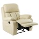 image 2 of Chester Bonded Leather Manual Recliner Chair with Heat And Massage (Cream)