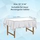 image 2 of Disposable Plastic Table Cover, Table Liner - 54" x 72"