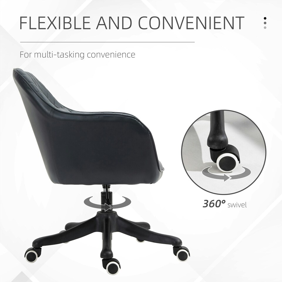 image 1 of Vinsetto Office Chair with Electric Vibration Massage Lumbar Pillow, Blue