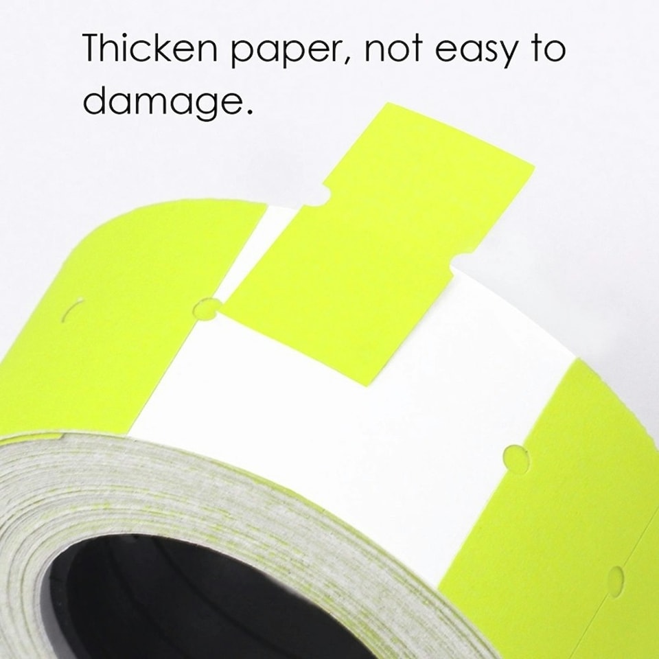 image 1 of Pack of 10 Yellow Neon Adhesive Price Label Rolls (5000 Tickets)