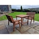 image 4 of Valley 4 Seat Set 2X2B Table - Timber - L99 x W113 x H95 cm - Minimal Assembly Required - Set of Waterproof Cushions Included
