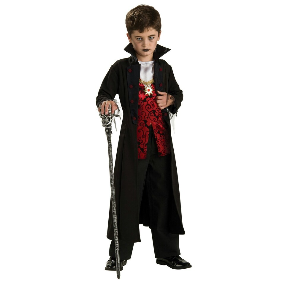 image 1 of Bristol Novelty Boys Royal Vampire Costume - Black/Red/White - M Black | M
