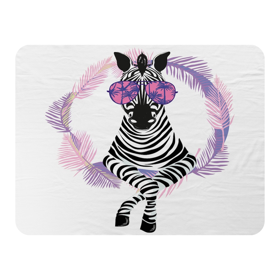 image 1 of Pink Zebra Blanket | Multi