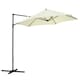 image 1 of Outsunny 2.5M Garden Cantilever Parasol, Offset Roma Patio Umbrella Hanging Sun Shade Canopy Shelter with 360 Rotation and Cross Base, Beige