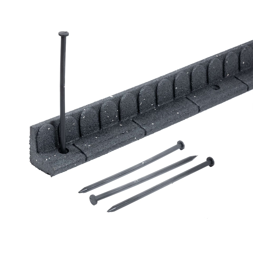 image 1 of Mower Edge Garden Border Edging Lawnmower Friendly 1.2m - Grey - Pack of 6 | Grey | 6 pack