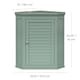image 3 of Teamson Home Glancy Removable Corner Wall Cabinet with Faux Louvered Door, Sage Green