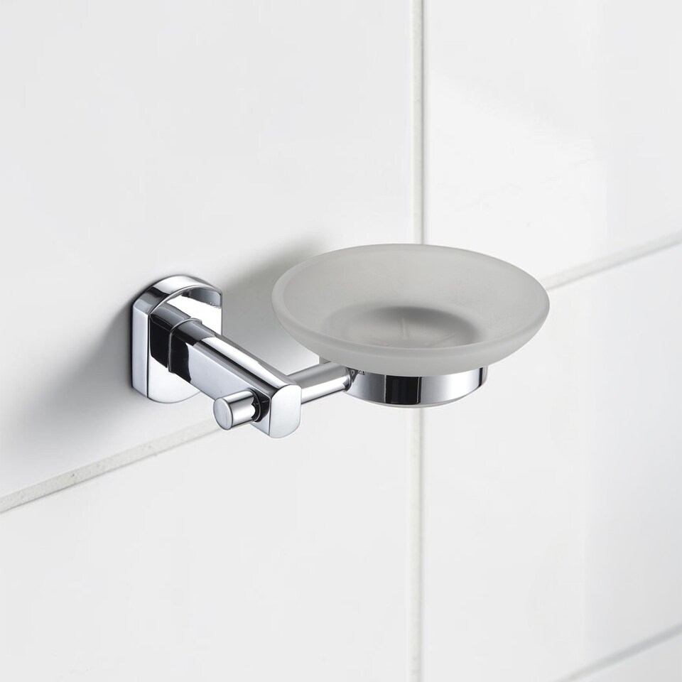 image 1 of Showerdrape Admiralty Chrome Stainless Steel Wall Mounted Soap Dish | Silver | 1