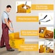 image 5 of HOMCOM Mop Bucket with Wringer on Wheels for Floor Cleaning 20 Litre Yellow
