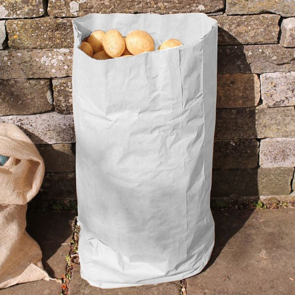 image 1 of Gardening Naturally White Paper Potato Sack 25KG