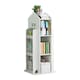 image 1 of Neo House Shaped 360° Rotating Kid's Children's Freestanding Bookshelf | White | White