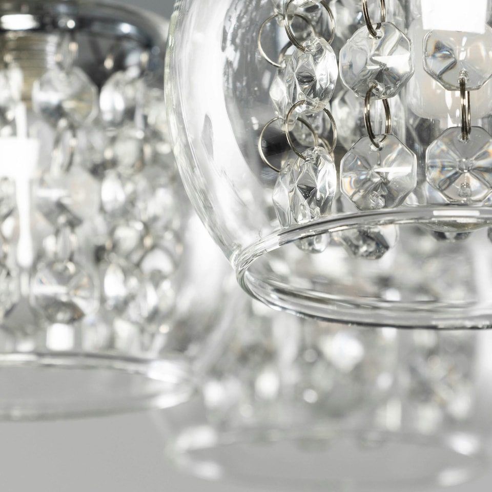 image 1 of BHS Lucia Flush Ceiling Light, Chrome