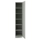 image 2 of Slab Light Grey Single Wardrobe with Shelves Grey