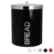 image 1 of Harbour Housewares Black Round Metal Kitchen Bread Bin Kitchen Caddy Kitchen Storage Containers Tin Canister