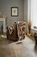 image 1 of Autumn Animals Throw – Woodland Sherpa Blanket with Squirrels, Hedgehogs & Mushrooms 130x170cm | Multi | Mocha | 1