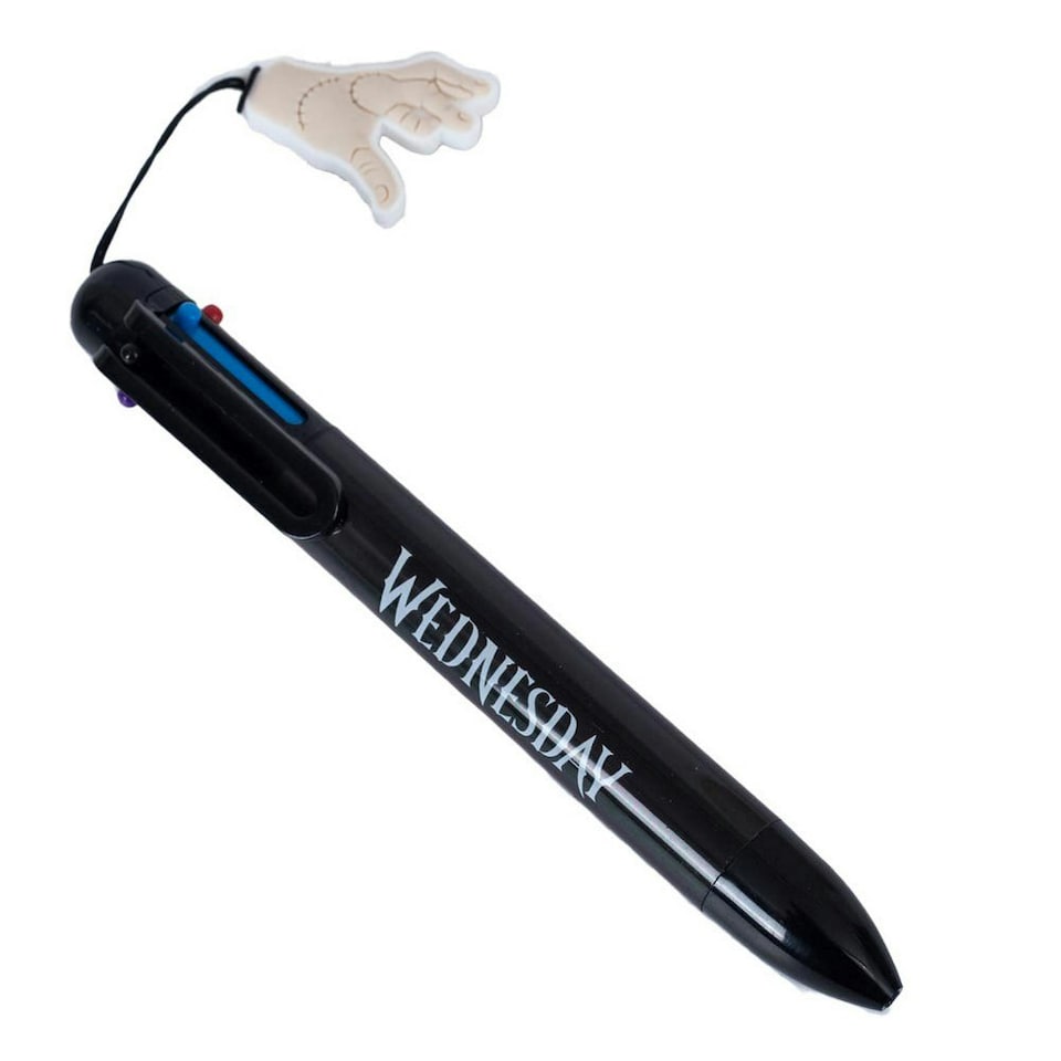 image 1 of Wednesday Multicoloured Pen - Black/White - One Size