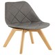 image 2 of Interiors by Premier Grey Diamond Pattern Dining Chair, Easy Cleaning Small Chair for Living Room, Space-Saving Accent Chair