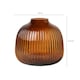 image 5 of BHS Cognac Ribbed Glass Vase, Amber