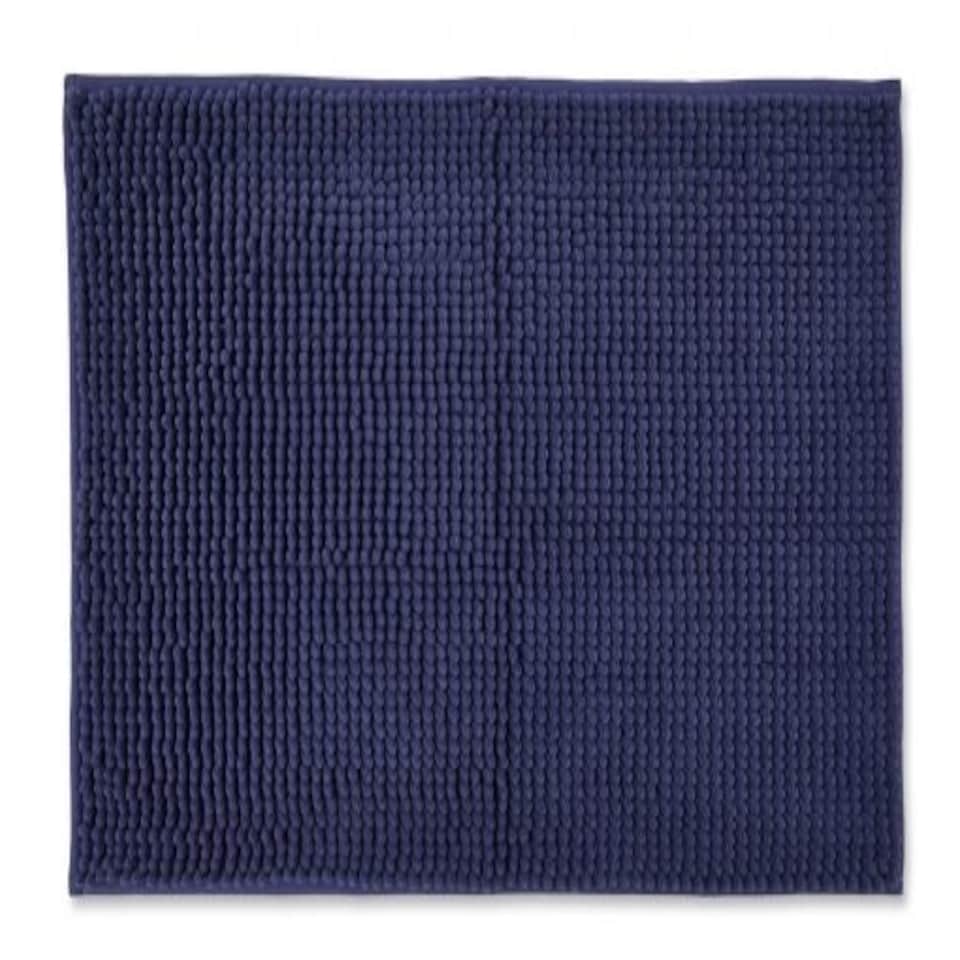 image 1 of Marlow Collection Soft Touch Non-Slip Bathroom Rug in Navy (40cm x 60cm)