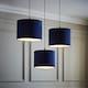 image 2 of ValueLights Torbery Set of 3 Navy Nesting Ceiling Light Shades | Blue