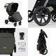 image 5 of Stomp Stride Max Stroller - from Birth to 22kg, Extra-Large Seat, Multi-Terrain Wheels, Raincover, Footwarmer, Cupholder & UPF 50+ Hood (Charcoal Grey)