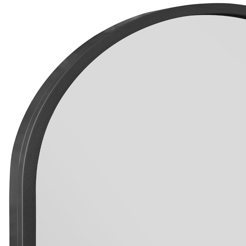 image 1 of The Arcus - Black Framed Arched Leaner/Wall Mirror 55" X 27.5" (140CM X 70CM) | Black