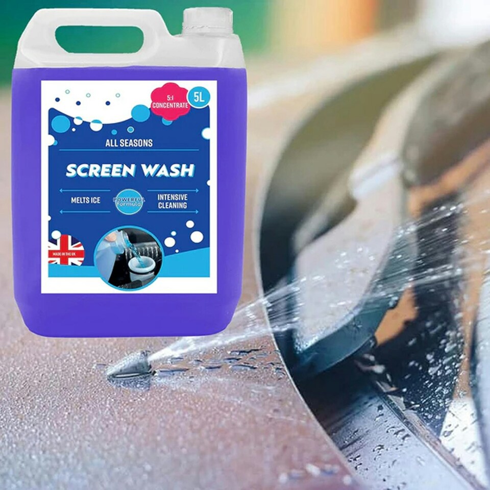 image 1 of 1 x 5 Litre Blue All Seasons Vehicle Screen Wash Effective Down To Negative 5 Degree Celsius Formula Streak Free Finish