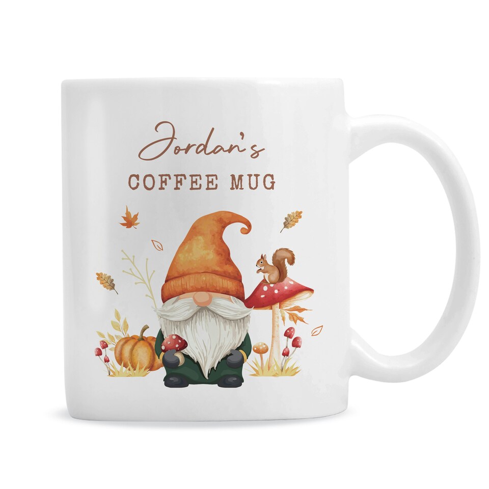 image 1 of Personalised Autumn Gonk Mug White