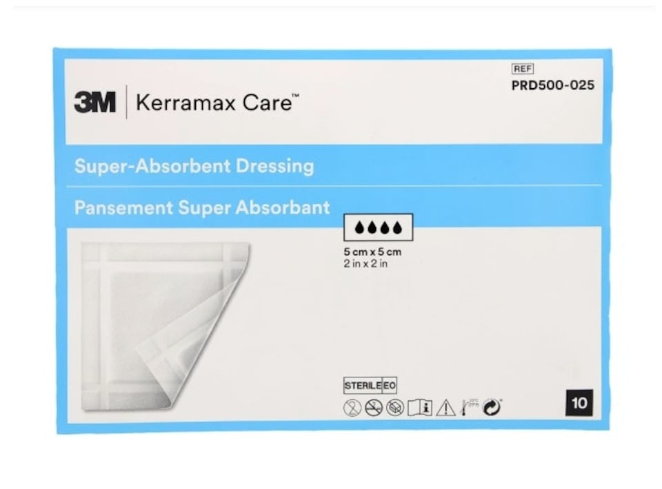 image 1 of Kerramax Care Superabsorbent Dressing 5x5cm Pack of 10