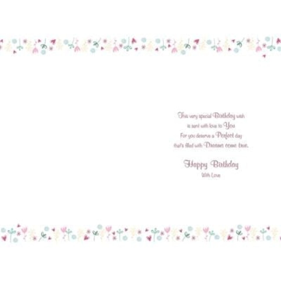 image 1 of Pretty Flowers Circle Niece Birthday Card