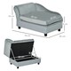 image 7 of PawHut Pet Sofa Dog Chair Cat Couch w/ Storage, Cushion - Light Grey