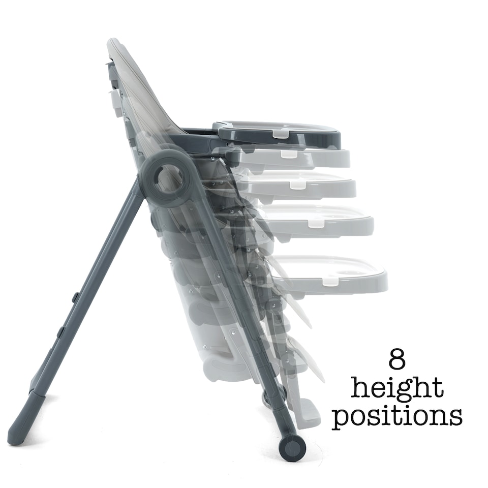 image 1 of Allis Baby Lola 2-in-1 Highchair Feeding Chair - Light Grey | Grey | Light Grey | One Size | 1