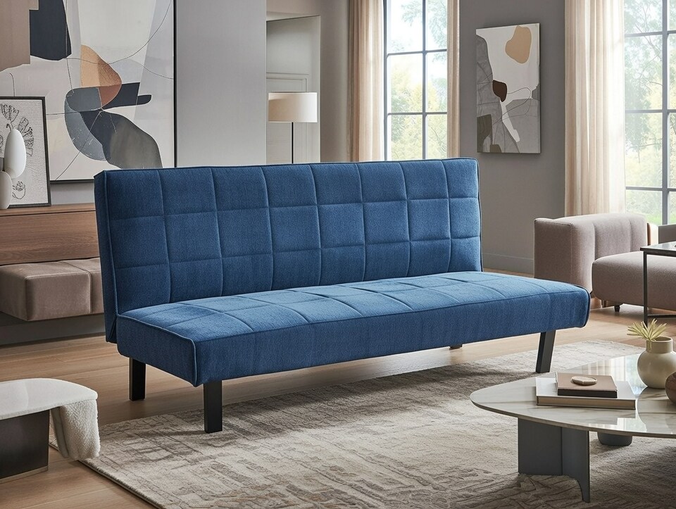 image 1 of The Tivona 2 Seater Sofa Bed in Grey, Silver or Navy | Blue | One Size
