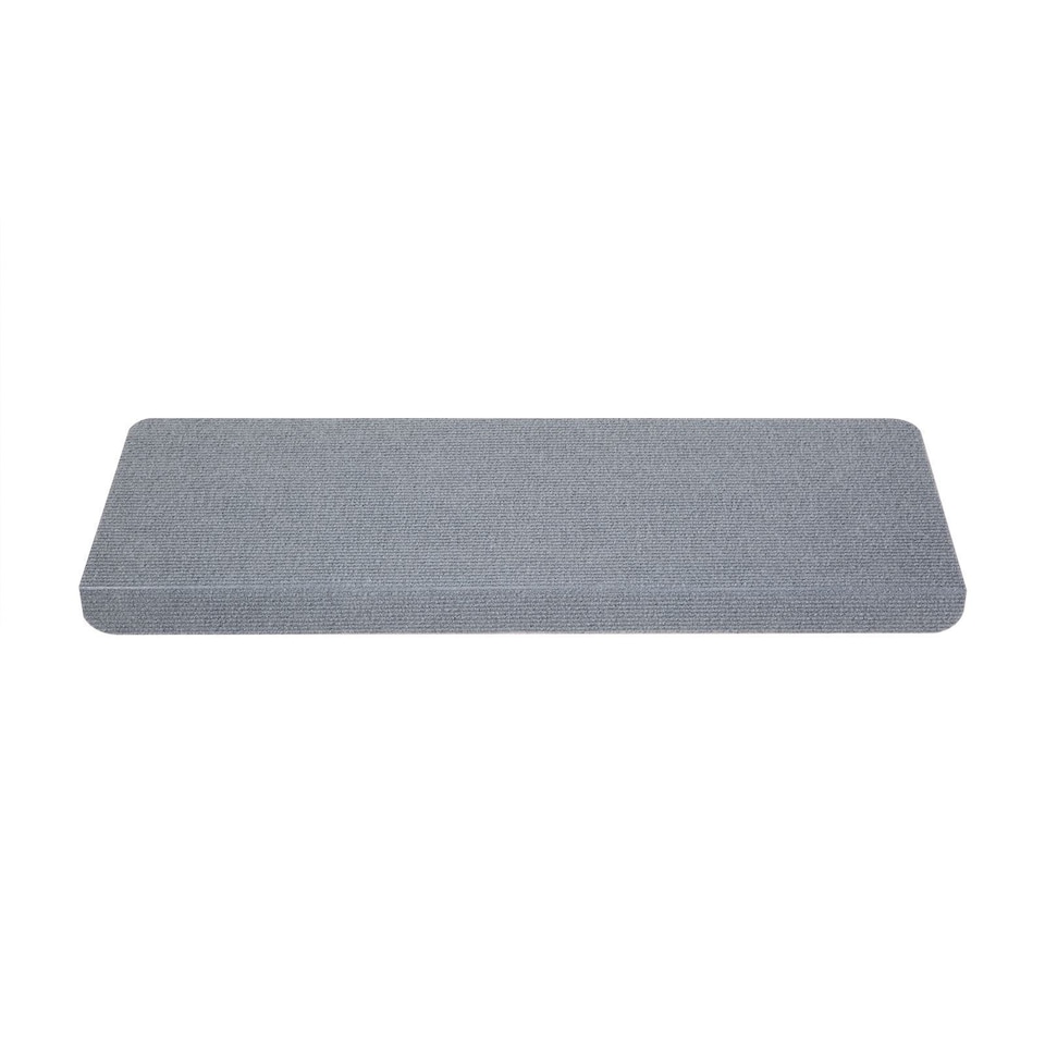 image 1 of Gr8 Home Grey 15 Pcs Rectangular Carpet Stair Treads Mat Protection Cover Step Staircase