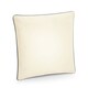 image 2 of Westford Mill Fairtrade Cotton Piped Cushion Cover - Natural/Light Grey - 40cm x 40cm x 18cm