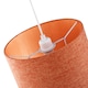 image 4 of Contemporary and Sleek Orange Natural Linen Fabric Drum Lamp Shade 60w Max | Orange | 12"