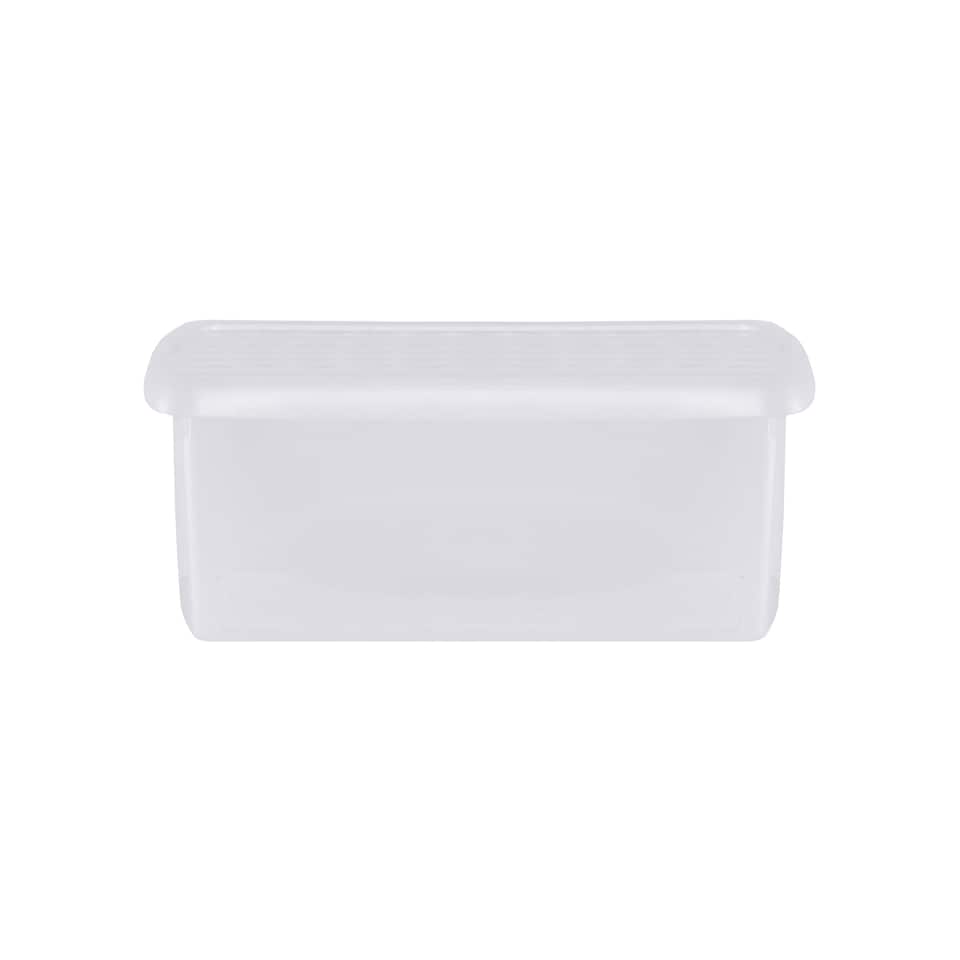 image 1 of Wham Clip 5x 10.5L Rectangular Plastic Storage Boxes with Clip Lock Lids. Ideal for Home, Office, Toys & More - Clear/Clear | Clear | 5