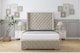 image 1 of Sloomy Arundel Cream Plush Bed Frame With Mattress With 50"  Upholstered Wingback Headboard 5' King