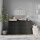image 5 of Minimalist Chest of 6 Drawers - 68.6x120x35cm | Black | Black & Black | 1