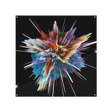Colorful Explosion Isolated Splash Back | White