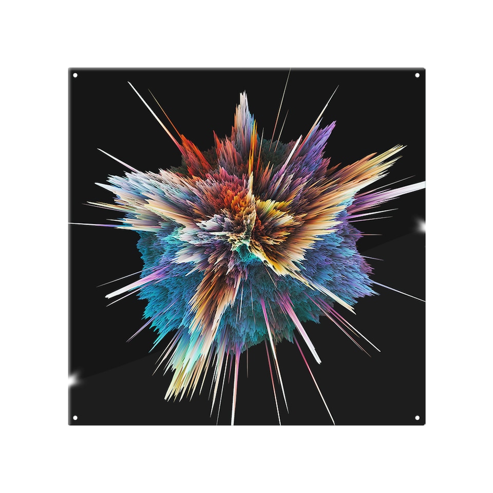 image 1 of Colorful Explosion Isolated Splash Back | White